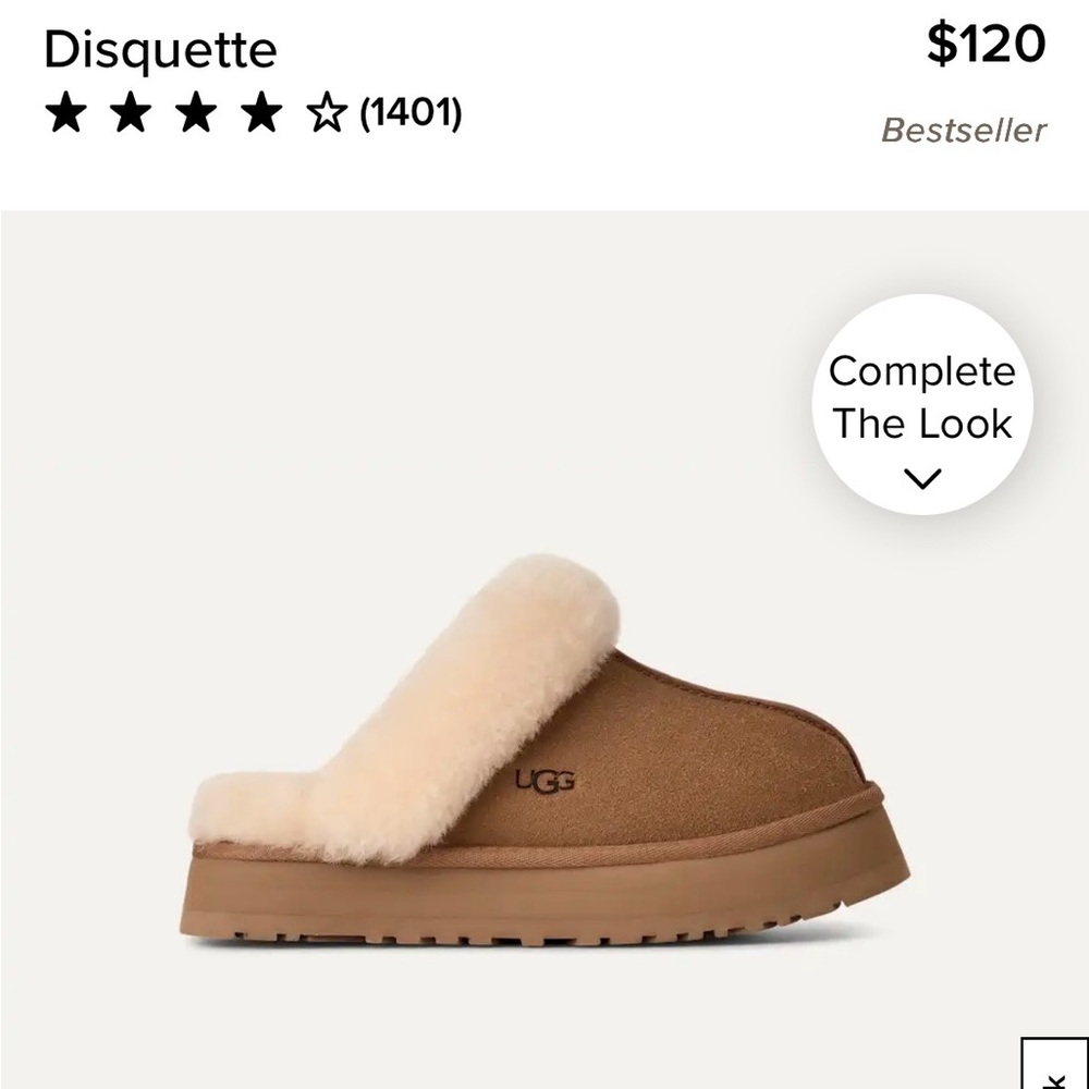 NWOT UGG Disquette Platform Slipper